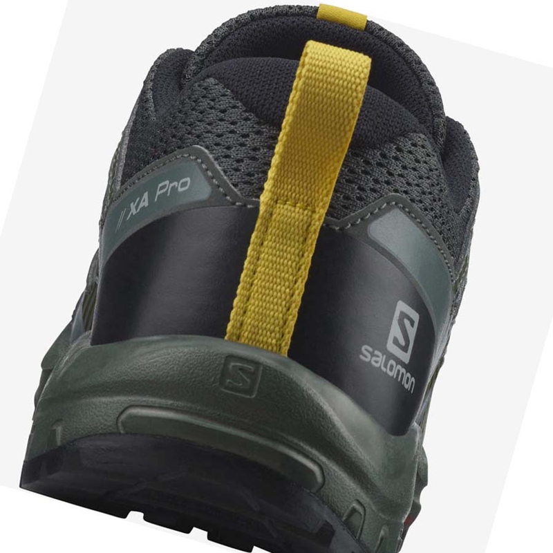 Salomon XA PRO V8 Trailrunning Schuhe Kinder Olivgrün | ZXIHKVU-10