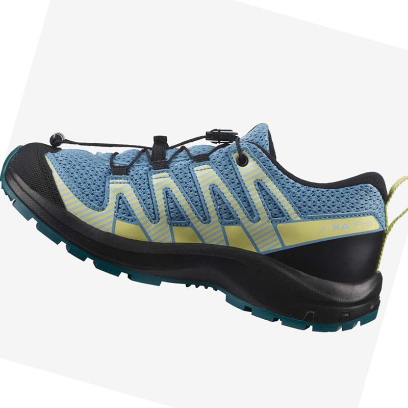 Salomon XA PRO V8 Wanderschuhe Kinder Blau | NRGIQUB-30