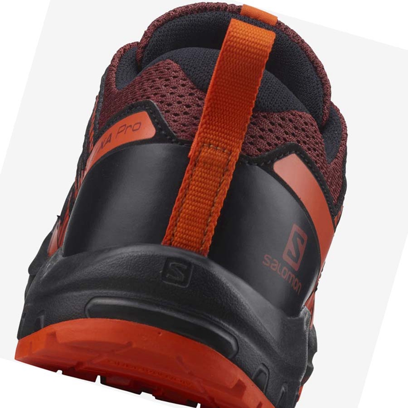 Salomon XA PRO V8 Wanderschuhe Kinder Schwarz Rot | EQYVSWD-04