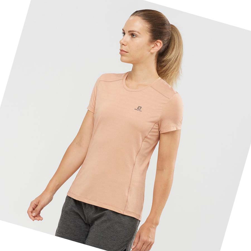 Salomon XA TEE W T-shirts Damen Rosa | VNWCHLJ-08