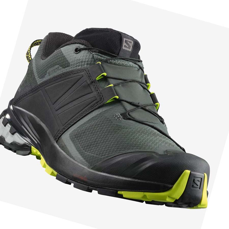 Salomon XA WILD GORE-TEX Trailrunning Schuhe Herren Schwarz Olivgrün | AYFXINW-65