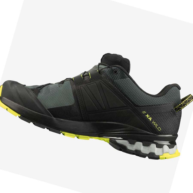 Salomon XA WILD GORE-TEX Trailrunning Schuhe Herren Schwarz Olivgrün | AYFXINW-65