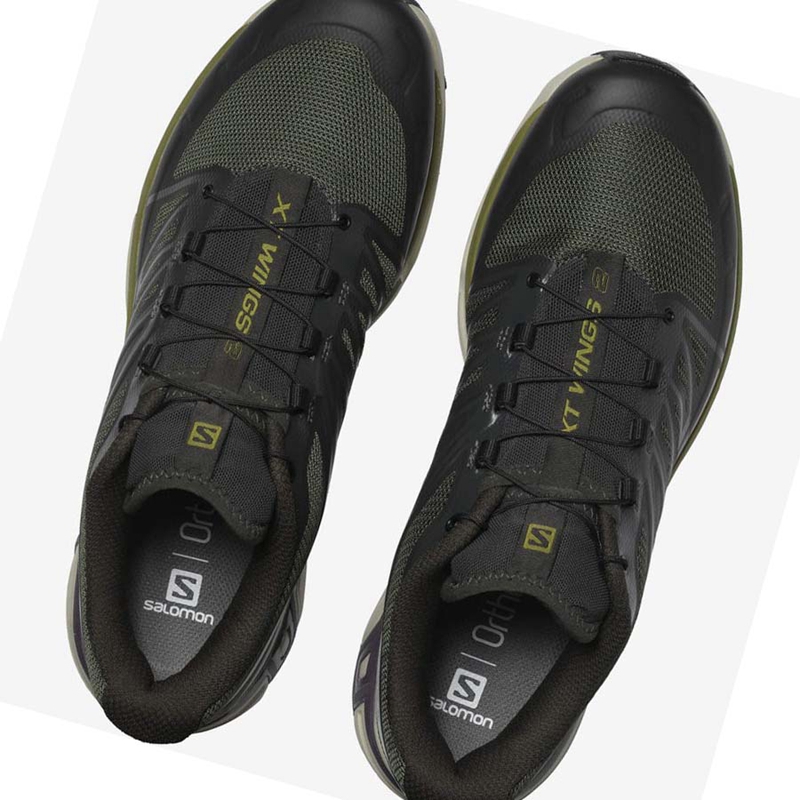 Salomon XT-WINGS 2 Sneakers Damen Schwarz Olivgrün | RWAGZMD-14
