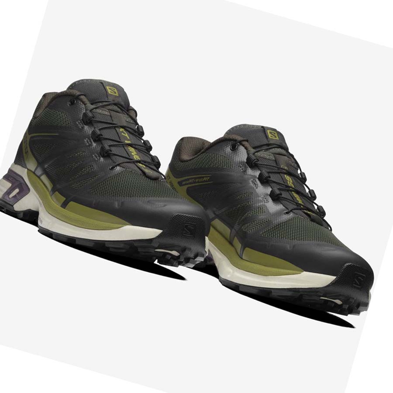 Salomon XT-WINGS 2 Sneakers Damen Schwarz Olivgrün | RWAGZMD-14
