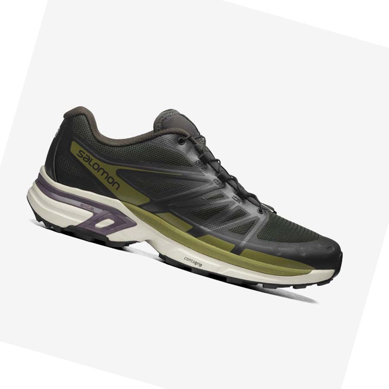 Salomon XT-WINGS 2 Sneakers Damen Schwarz Olivgrün | RWAGZMD-14