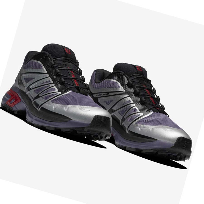 Salomon XT-WINGS 2 Sneakers Damen Silber Lila | UXAKEOW-94