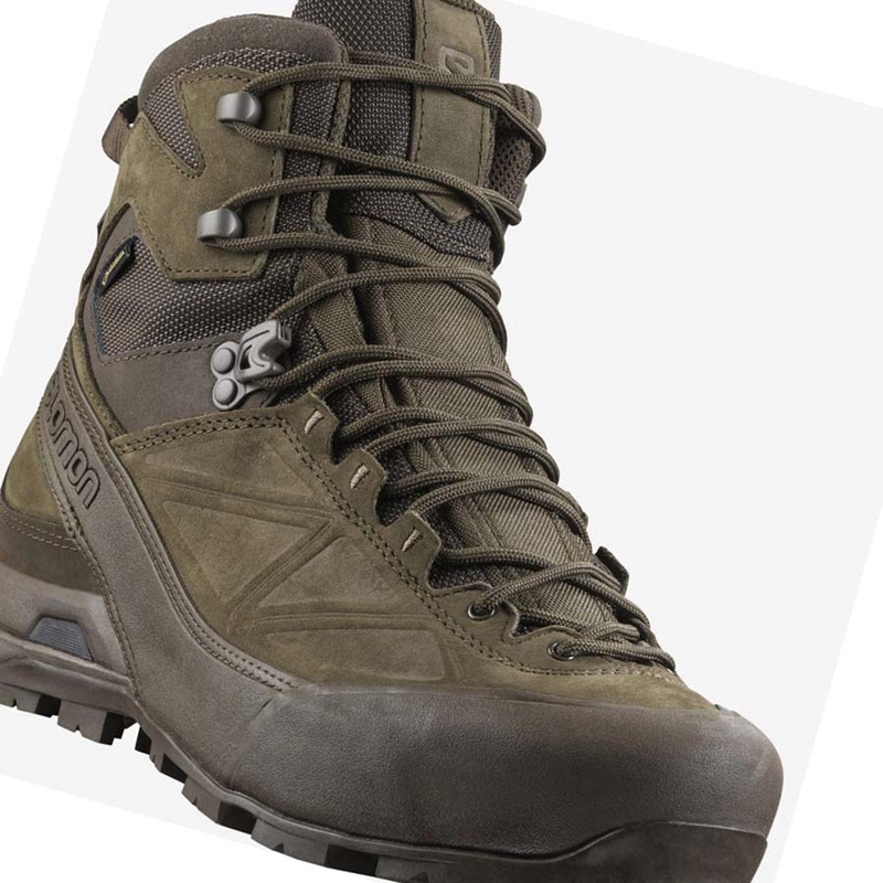 Salomon X ALP GORE-TEX FORCES Stiefel Herren Braun | JDZSIVQ-78