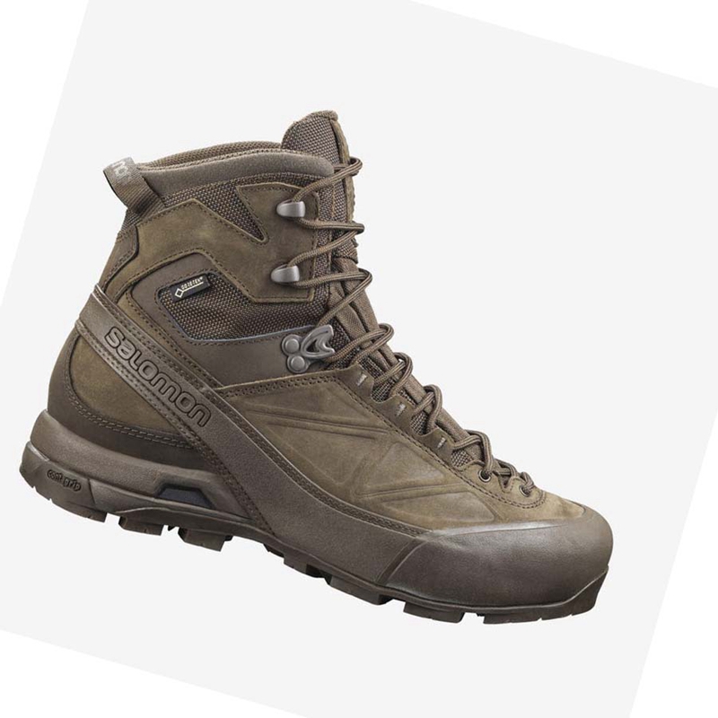 Salomon X ALP GORE-TEX FORCES Stiefel Herren Braun | JDZSIVQ-78