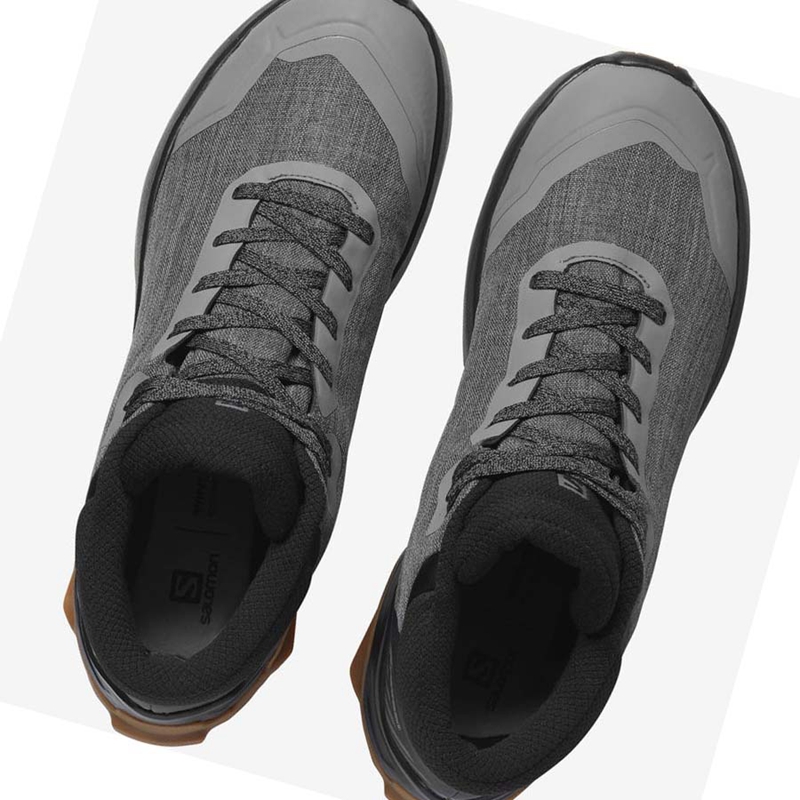 Salomon X REVEAL CHUKKA CLIMASALOMON™ WATERPROOF Winterstiefel Herren Grau | UPELMAC-64