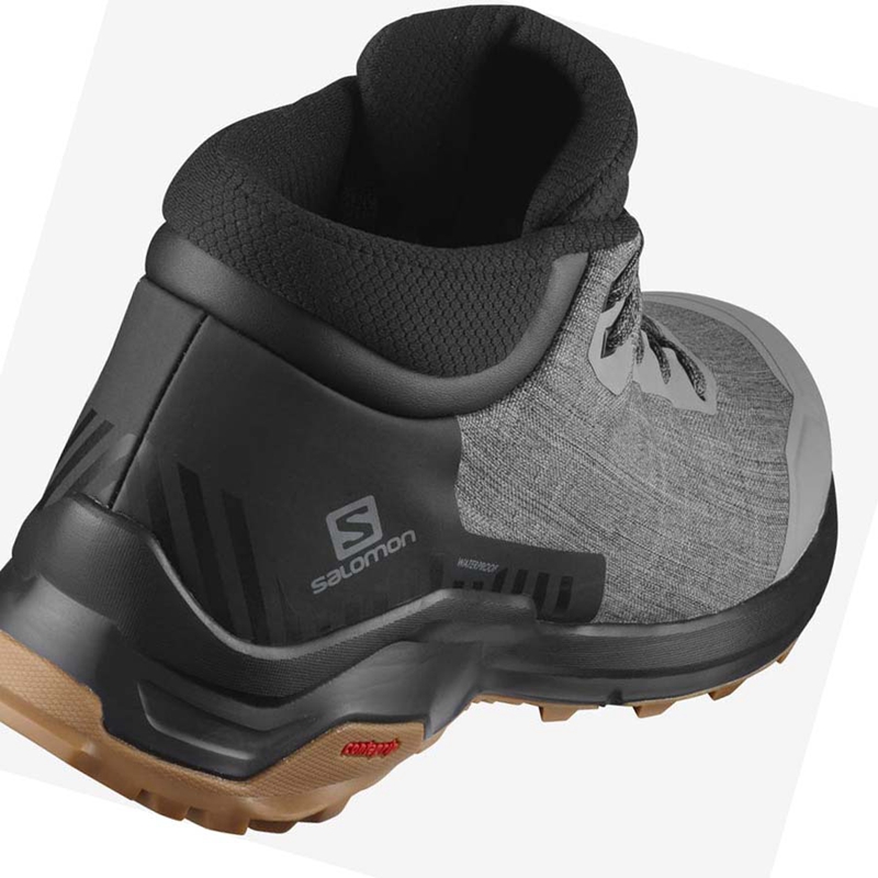 Salomon X REVEAL CHUKKA CLIMASALOMON™ WATERPROOF Winterstiefel Herren Grau | UPELMAC-64