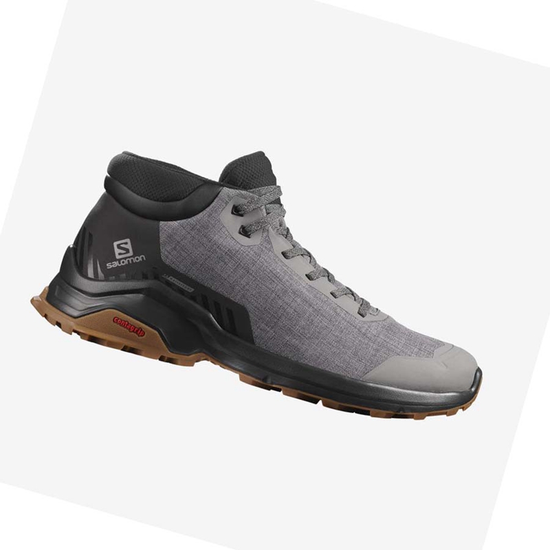 Salomon X REVEAL CHUKKA CLIMASALOMON™ WATERPROOF Winterstiefel Herren Grau | UPELMAC-64