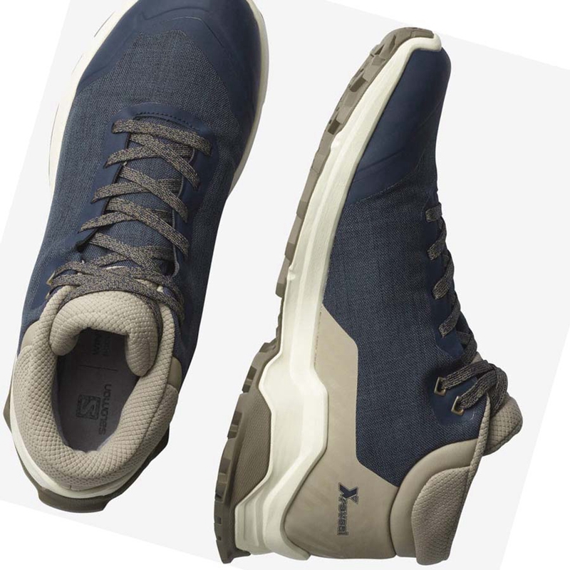 Salomon X REVEAL CHUKKA CLIMASALOMON™ WATERPROOF Winterstiefel Herren Braun | XCPELKU-86