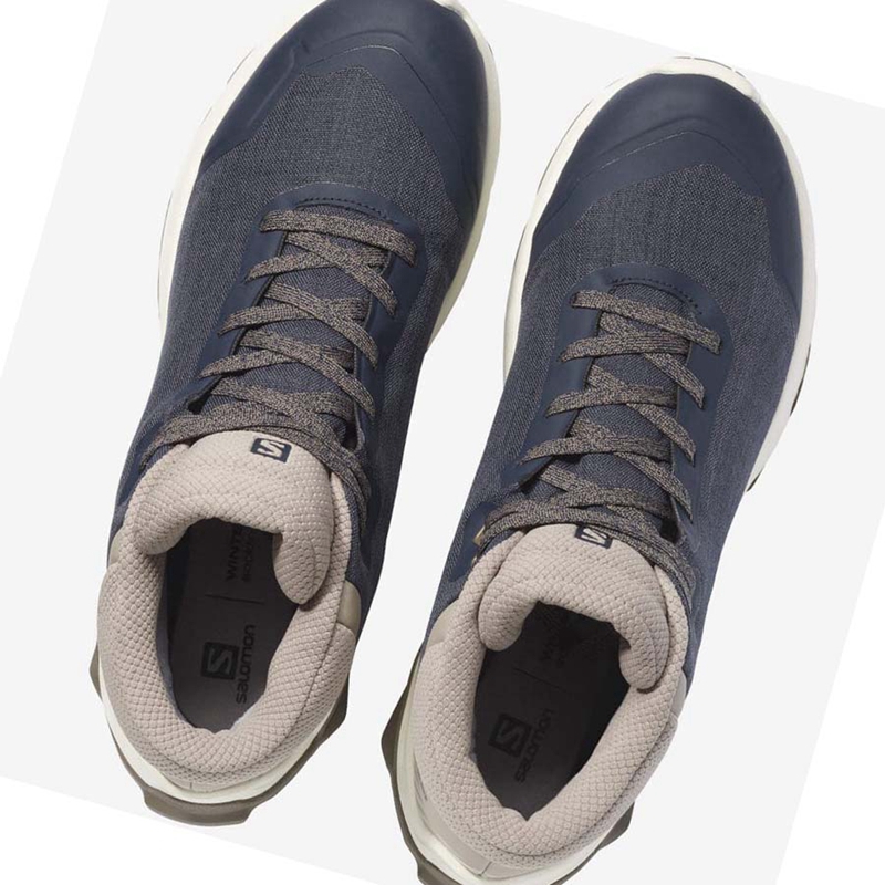 Salomon X REVEAL CHUKKA CLIMASALOMON™ WATERPROOF Winterstiefel Herren Braun | XCPELKU-86