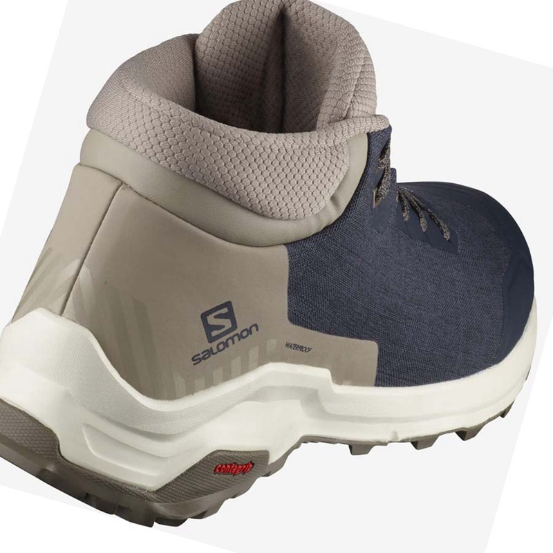 Salomon X REVEAL CHUKKA CLIMASALOMON™ WATERPROOF Winterstiefel Herren Braun | XCPELKU-86