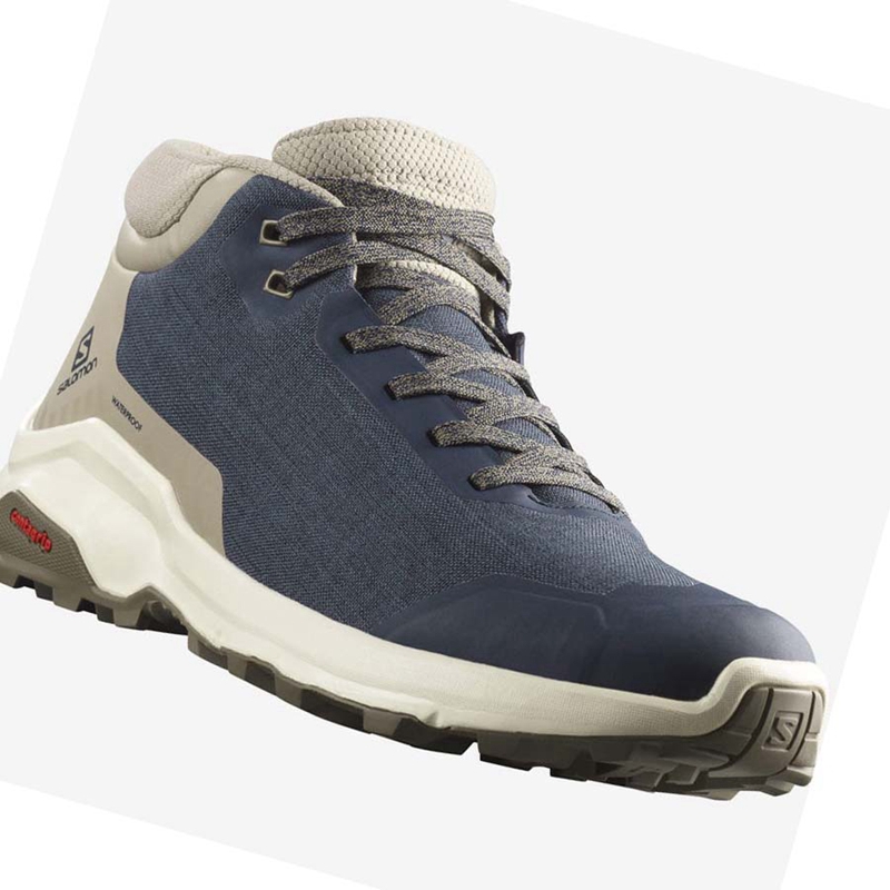 Salomon X REVEAL CHUKKA CLIMASALOMON™ WATERPROOF Winterstiefel Herren Braun | XCPELKU-86