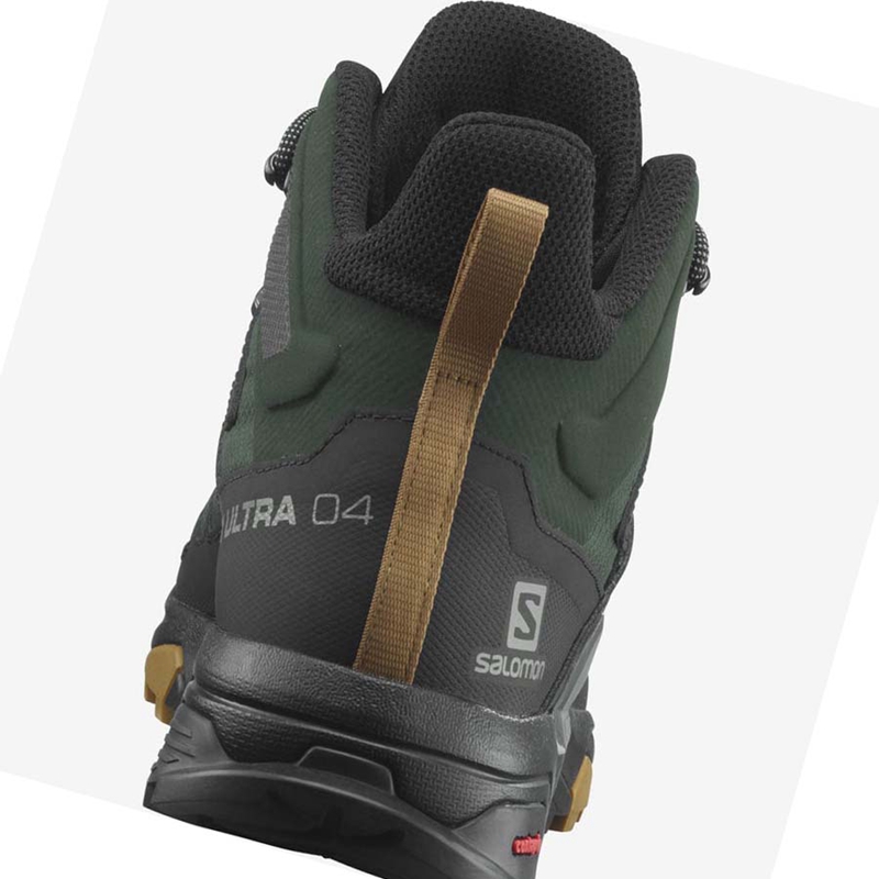 Salomon X ULTRA 4 MID GORE-TEX Wanderschuhe Herren Grün Schwarz | PXGYVQC-48