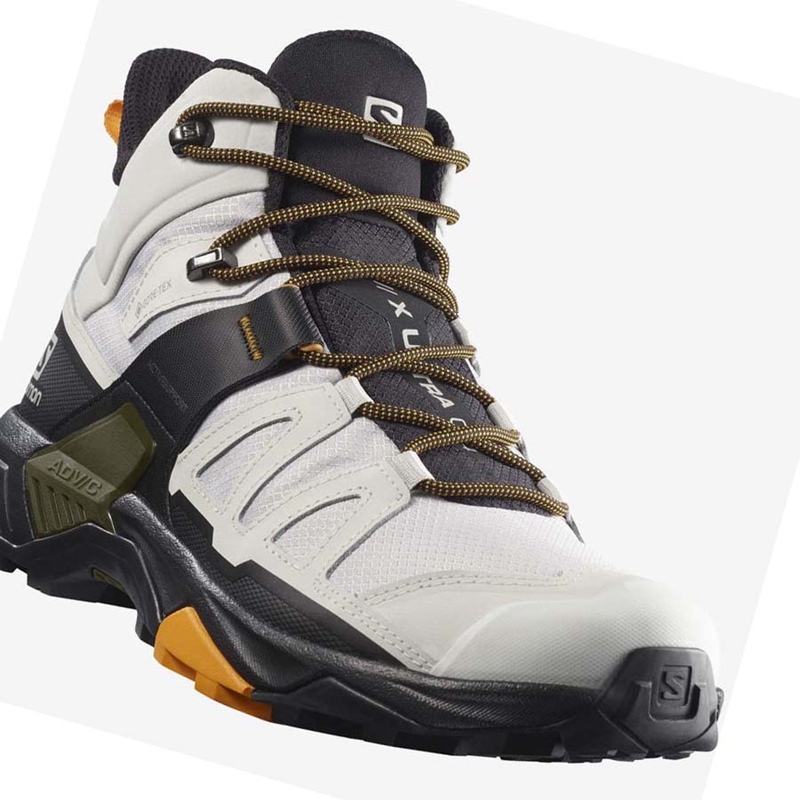 Salomon X ULTRA 4 MID GORE-TEX Wanderschuhe Herren Weiß Schwarz | QVJWUOX-91