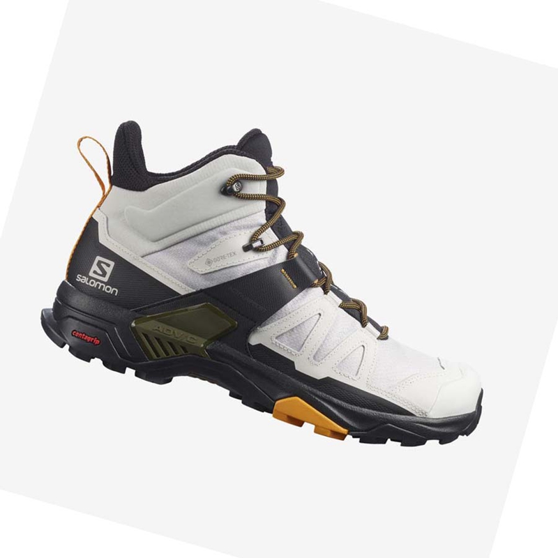 Salomon X ULTRA 4 MID GORE-TEX Wanderschuhe Herren Weiß Schwarz | QVJWUOX-91