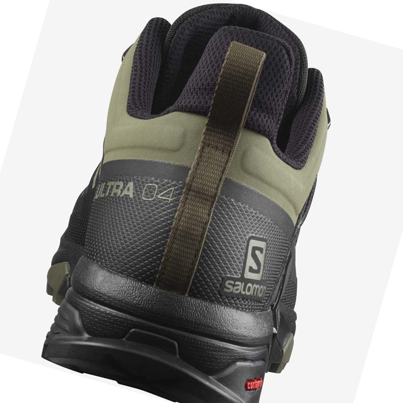 Salomon X ULTRA 4 WIDE GORE-TEX Wanderschuhe Herren Olivgrün Schwarz | YKTHBDN-93