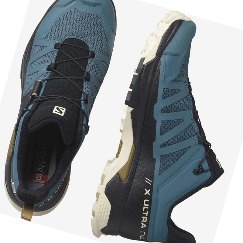 Salomon X ULTRA 4 Wanderschuhe Herren Aqua | QYWNAHP-41