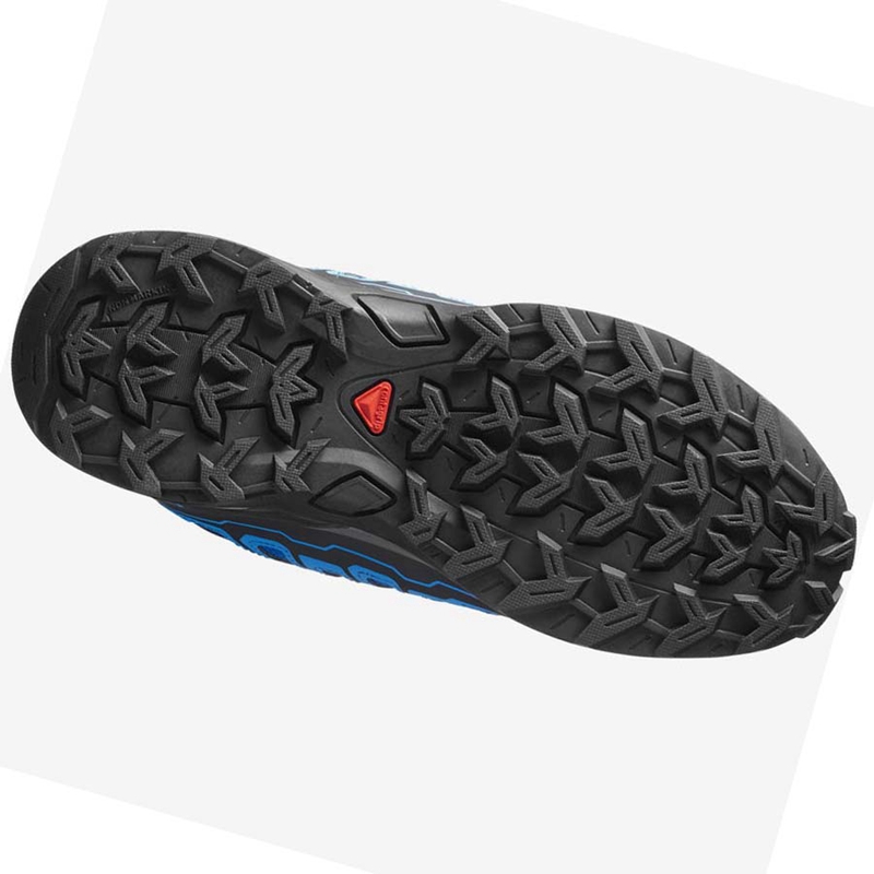 Salomon X-ULTRA MID GORE-TEX GTX Wanderschuhe Kinder Blau | EGBADLY-53