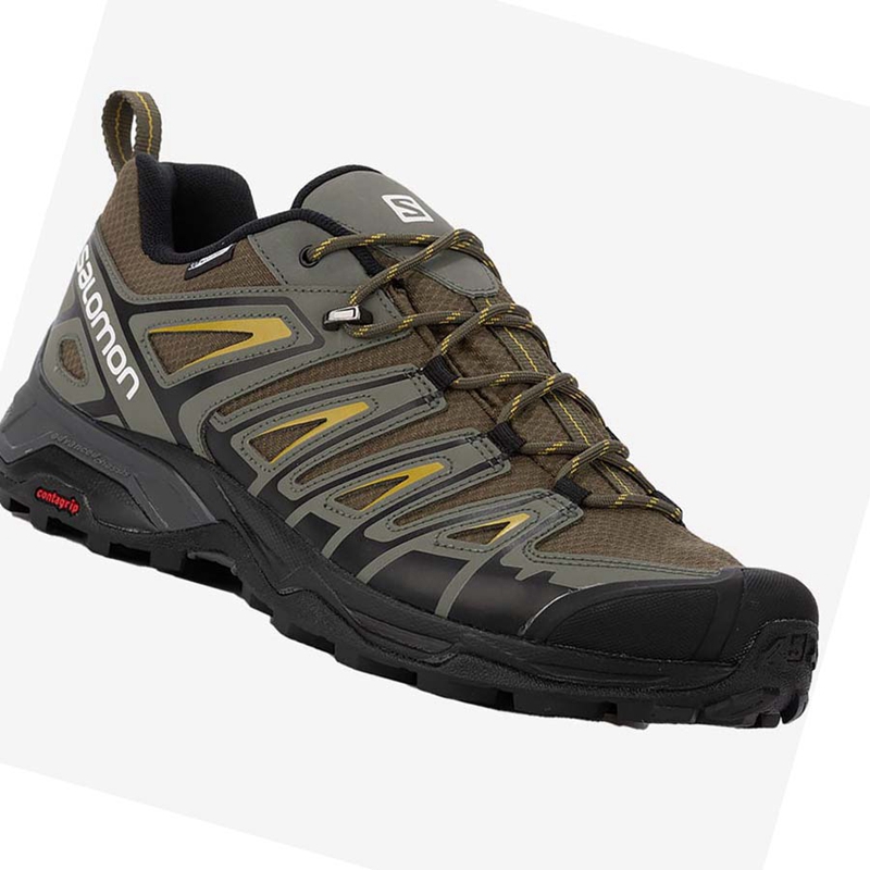 Salomon X ULTRA PIONEER CLIMASALOMON™ WATERPROOF Wanderschuhe Herren Olivgrün Schwarz | CDMPFBH-40