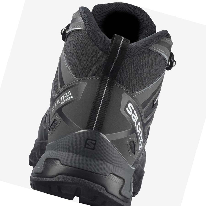 Salomon X ULTRA PIONEER MID CLIMASALOMON™ WATERPROOF Wanderschuhe Herren Grau Schwarz | HKPJFTO-02