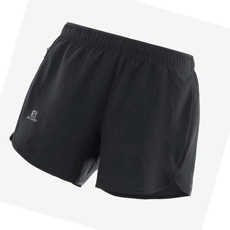 Salomon AGILE Kurze Hose Damen Schwarz | ZKLWXJR-01