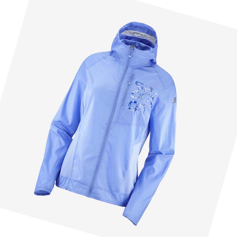 Salomon BONATTI CROSS WIND WINDBREAKERS Jacke Damen Blau | GFWEZUC-60
