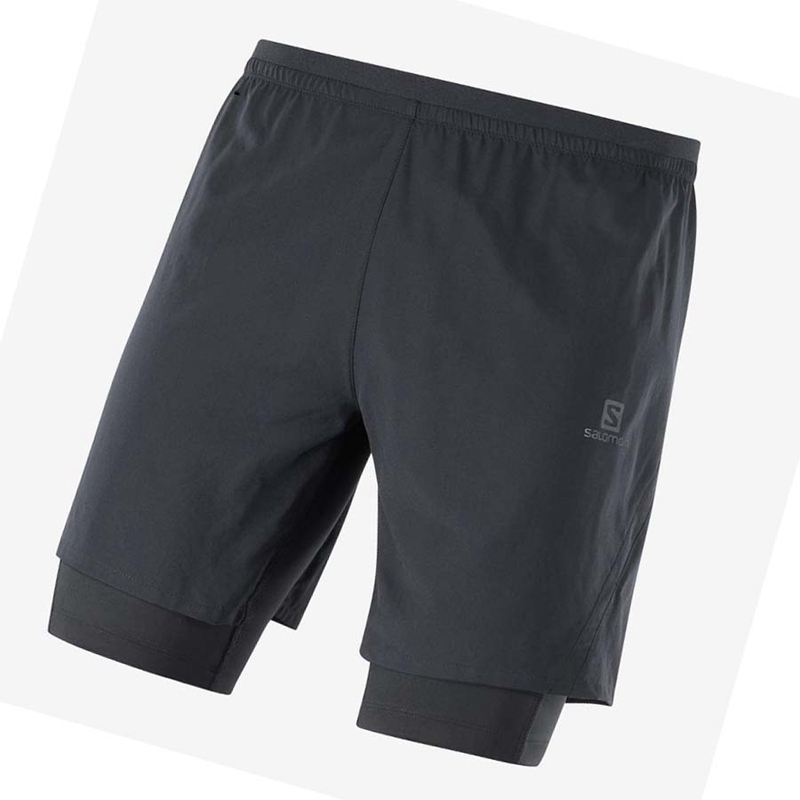 Salomon CROSS TWINN Kurze Hose Herren Schwarz | IFHGAQL-20
