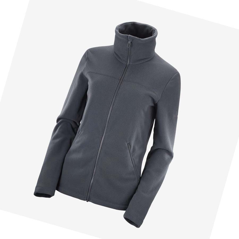 Salomon ESSENTIAL COSY FLEECE Hoodie Damen Schwarz | VRLINZJ-73