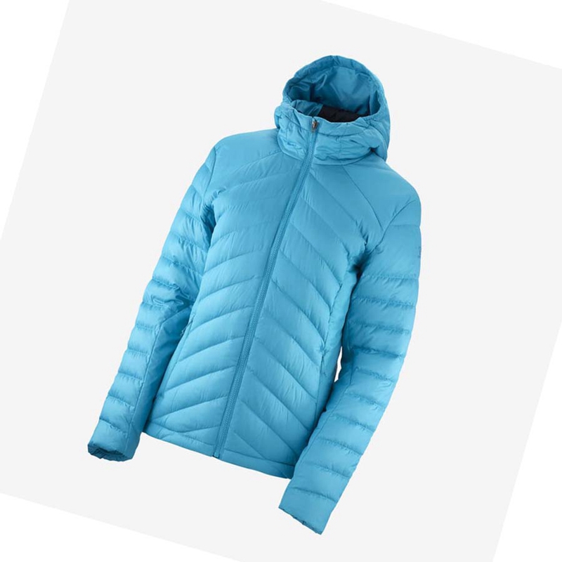 Salomon ESSENTIAL XWARM DOWN INSULATED Jacke Damen Blau | JYLWTIO-28