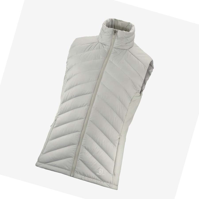 Salomon ESSENTIAL XWARM DOWN INSULATED Jacke Damen Silber | TCQWBOK-05