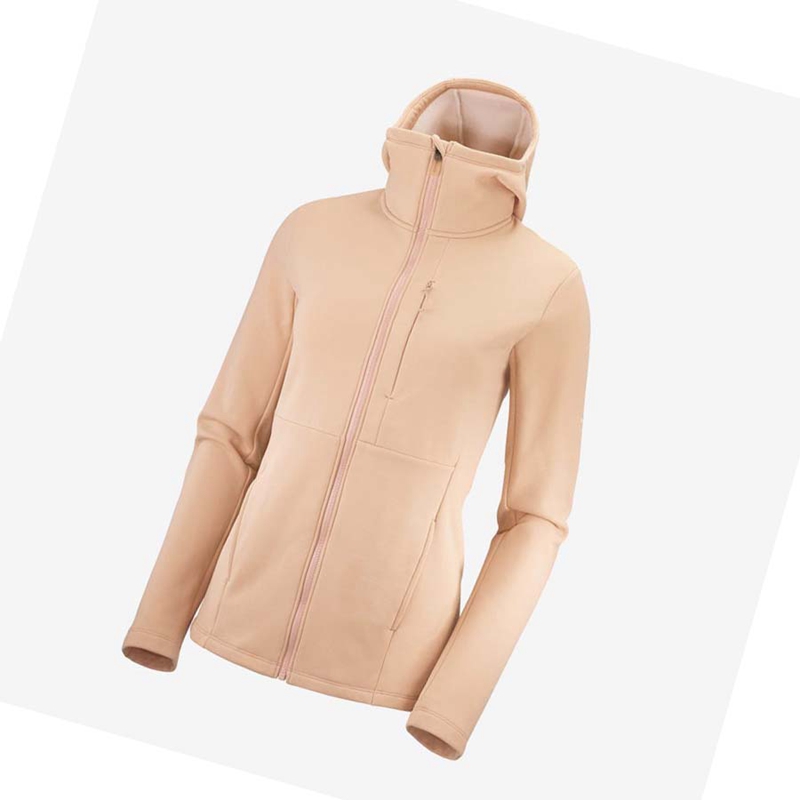 Salomon ESSENTIAL XWARM Hoodie Damen Rosa | MSONIEW-43