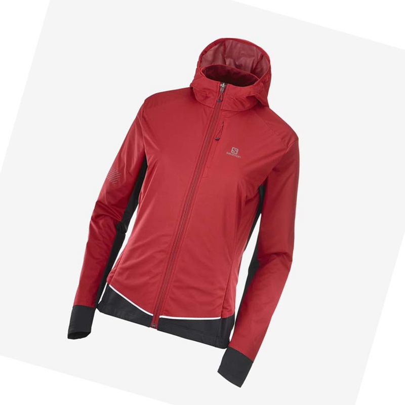 Salomon LIGHT SHELL Jacke Damen Rot | OAPXQKJ-02