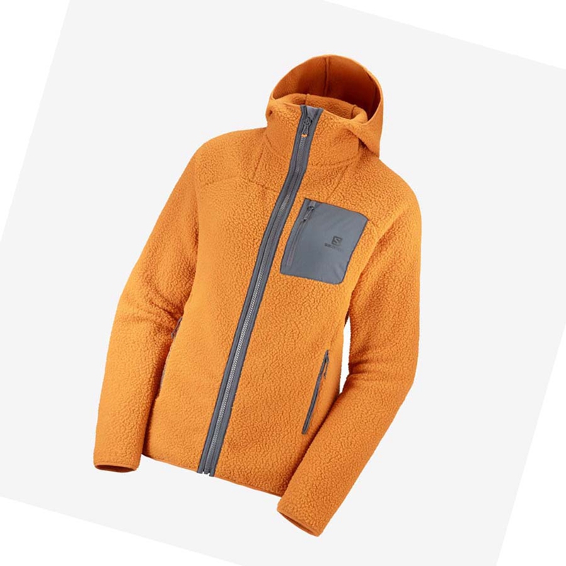 Salomon OUTLINE WARM TEDDY Hoodie Damen Orange | IVTYWGU-38