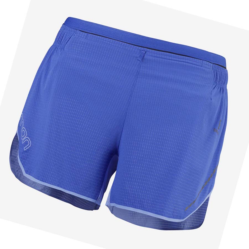Salomon SENSE AERO 3'' Kurze Hose Damen Blau | XIAJSGT-81