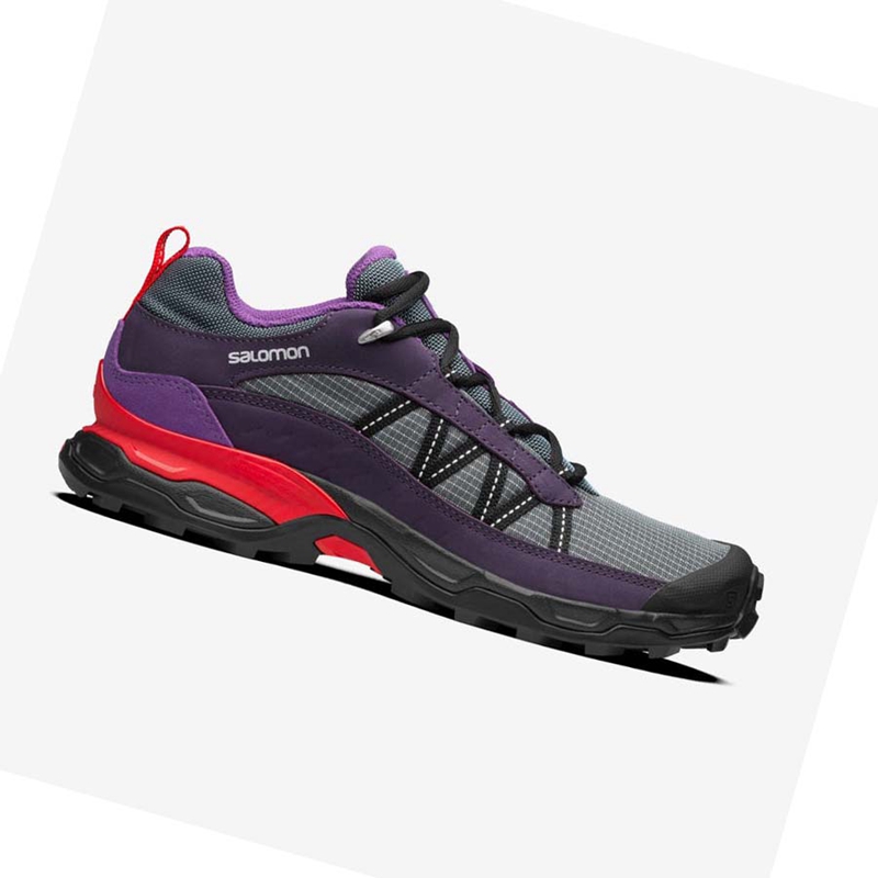 Salomon SHELTER LOW LEATHER Sneakers Herren Lila | QLXISOJ-46