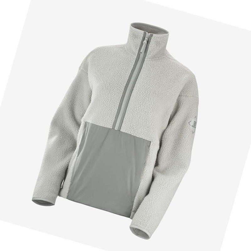 Salomon SNOWSHELTER TEDDY Hoodie Damen Grün | ECOATMN-83