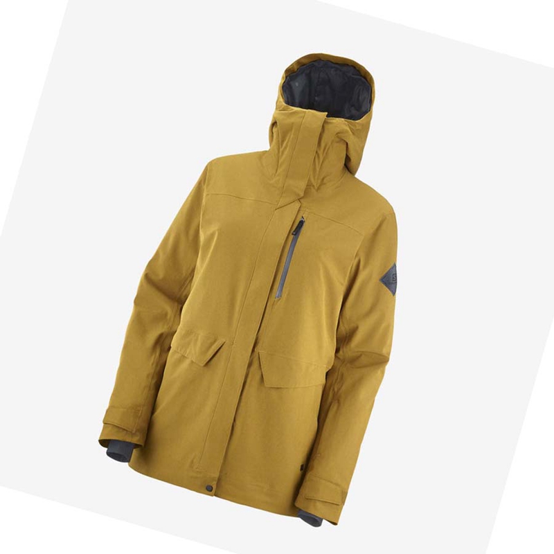 Salomon STANCE CARGO Skijacken Damen Braun | ERKWVXT-05