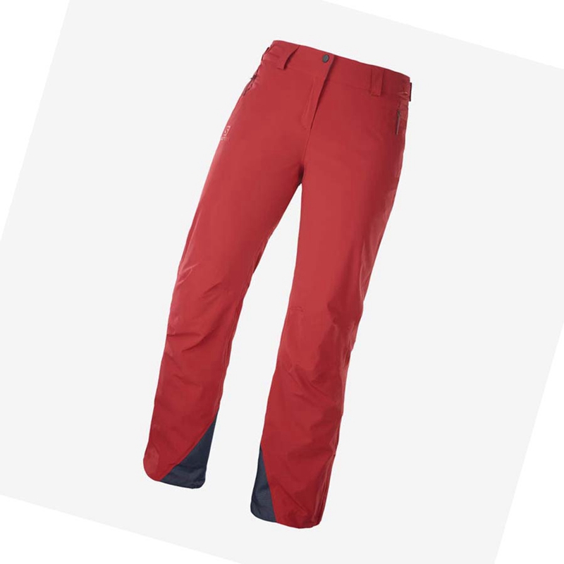 Salomon THE BRILLIANT Ski Hosen Damen Rot | GPYXJOU-60