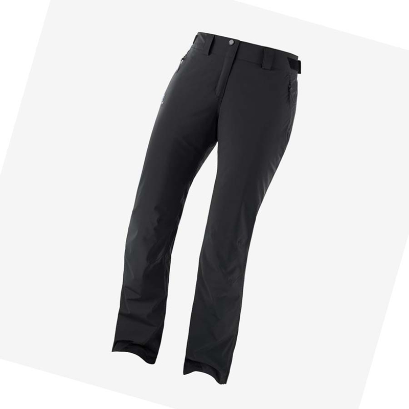 Salomon THE BRILLIANT Ski Hosen Damen Schwarz | BVPTFOL-84