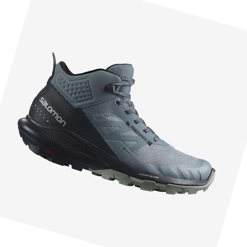 Salomon WoOUTPULSE MID GORE-TEX Wanderschuhe Damen Silber | AVMFBCN-72