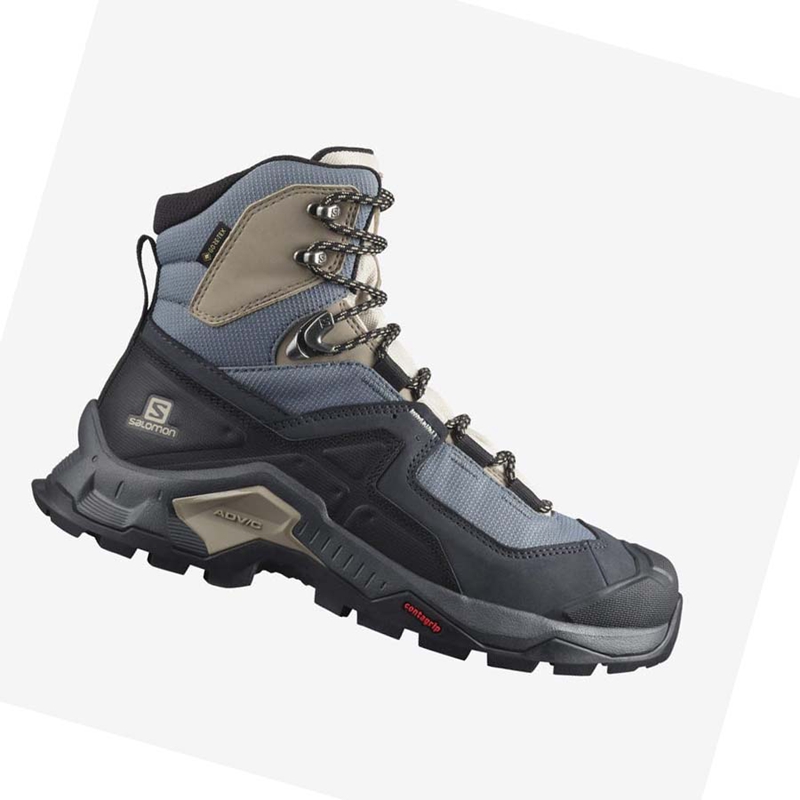 Salomon WoQUEST ELEMENT GORE-TEX Wanderschuhe Damen Schwarz | GKZHJWV-40